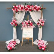 Pink Hydrangea Flower Wall