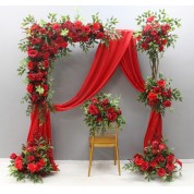 Church Red Gold Wedding Decorations