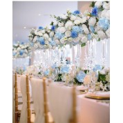 Coral And White Striped Table Runner