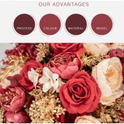 Burgundy With Silver Wedding Table Decorations