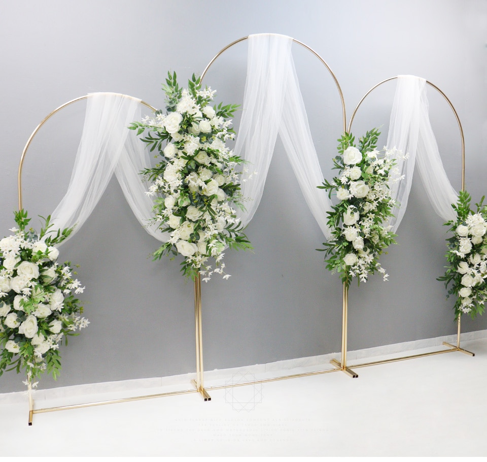 paper flower wedding arch