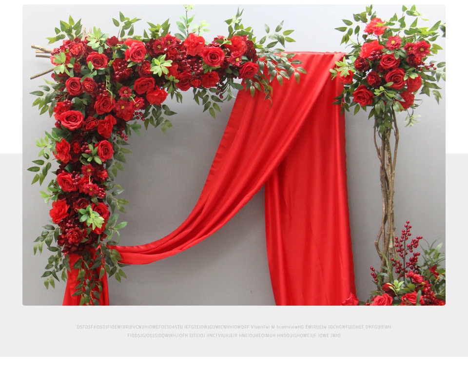 church red gold wedding decorations3