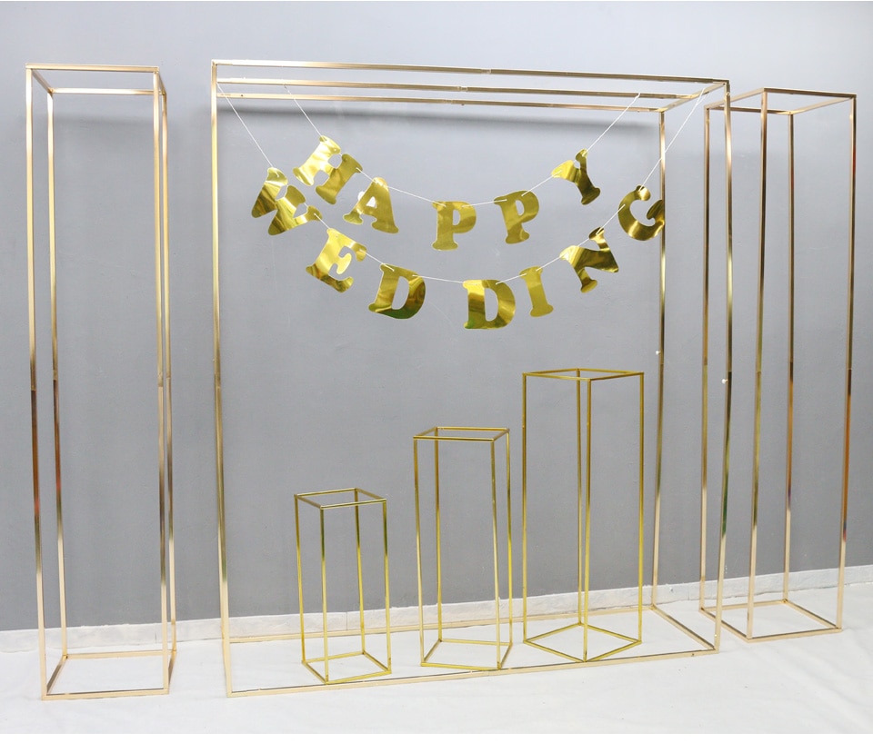 gold flower stands for wedding8