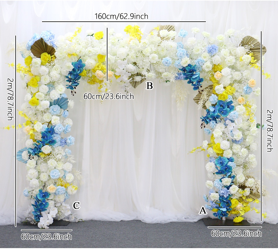 blue and white traditional wedding decor1