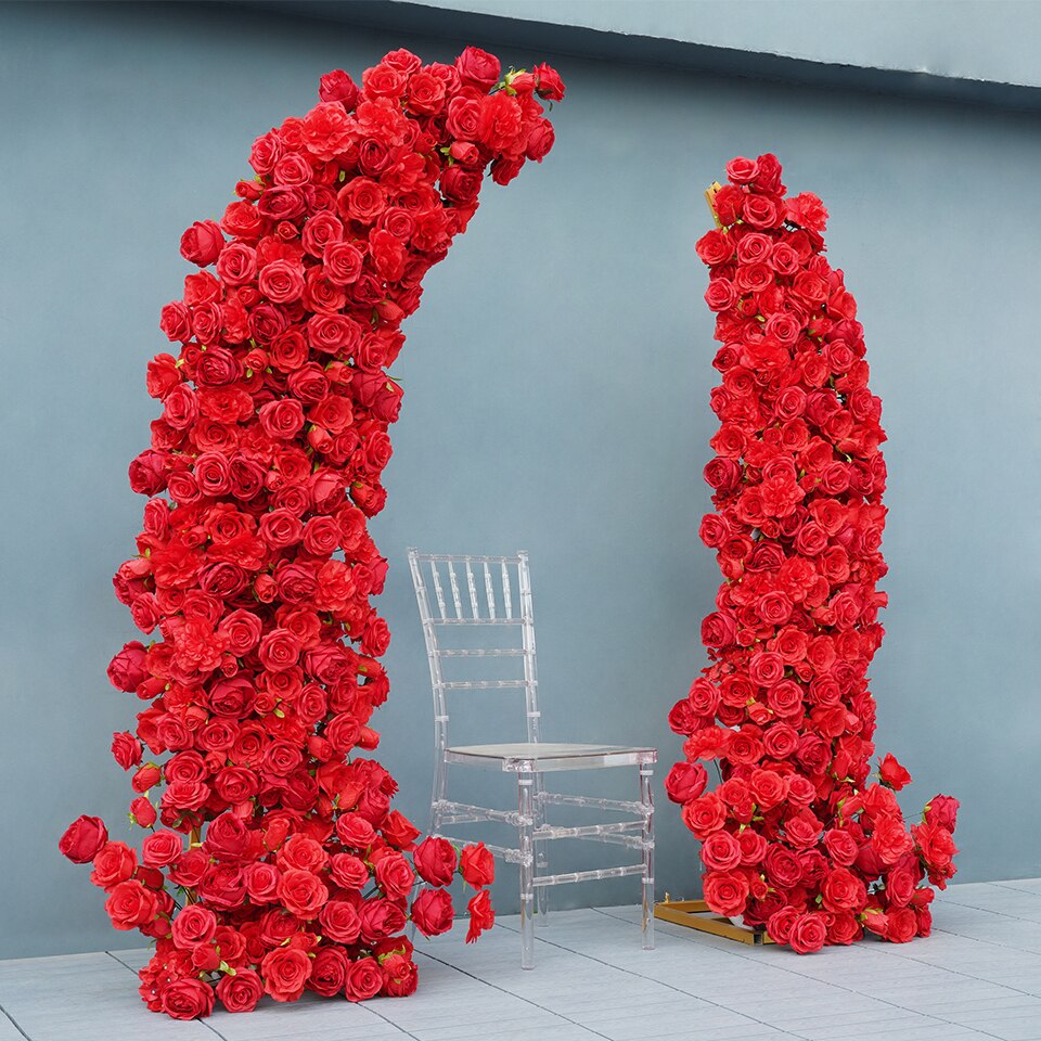 making flower arrangements for reception area