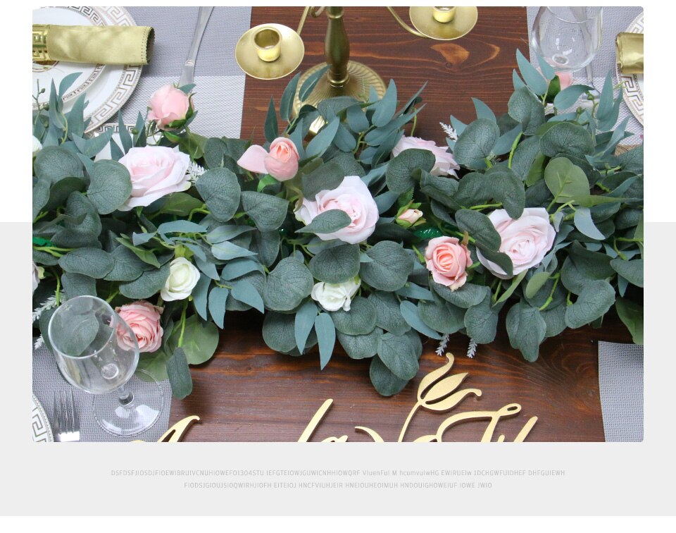 green white and gold wedding decor3