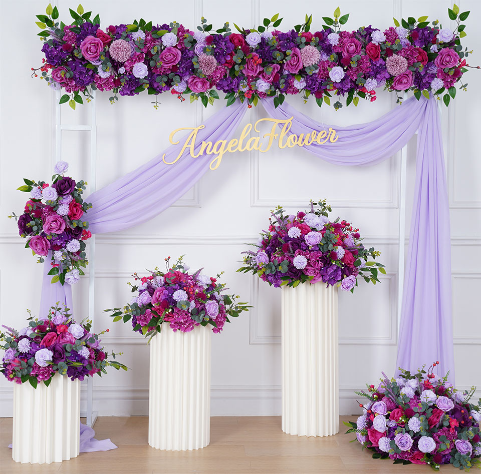 flower pillars wedding decorations3