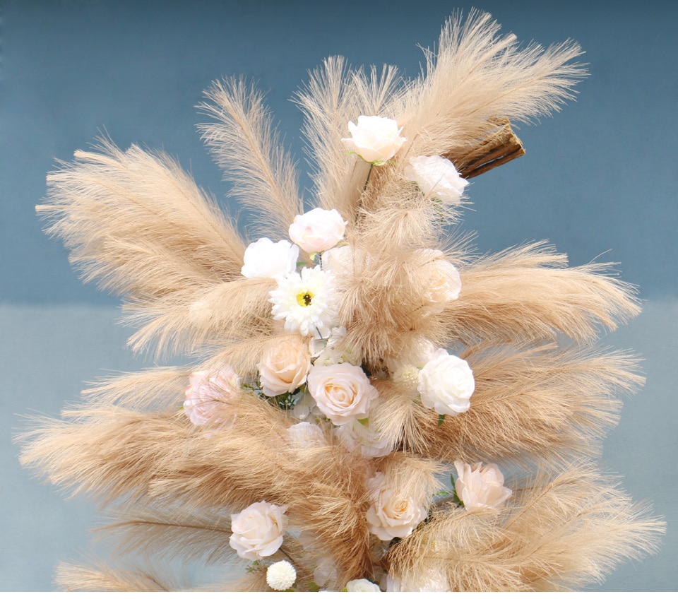 rustic podium flower arrangements in tall vase10