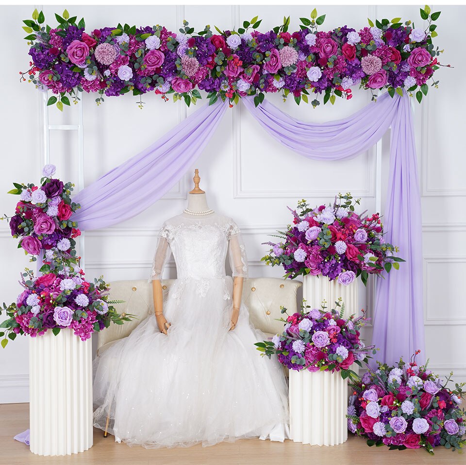 flower pillars wedding decorations7