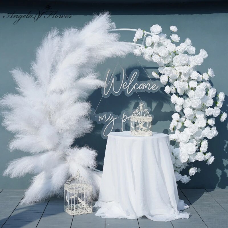 silver and white wedding table decorations