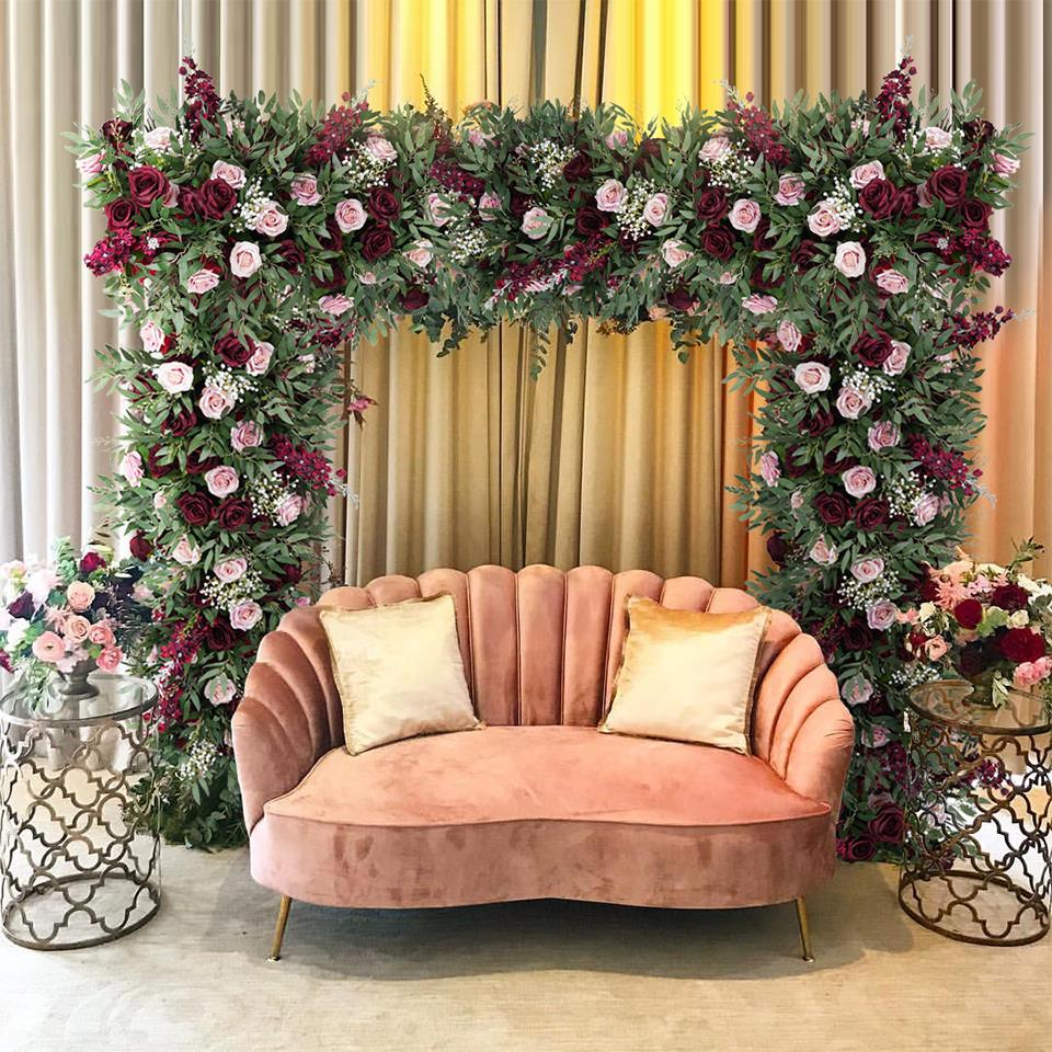 rustic flower arrangements in tall galvanized vase