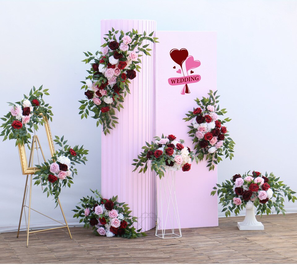 peonies and orchids flower wall